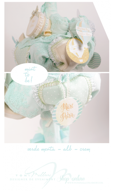 Lumanare de botez pentru baieti cu balaone de aer cald, 65x4 cm, Dream big little one 1